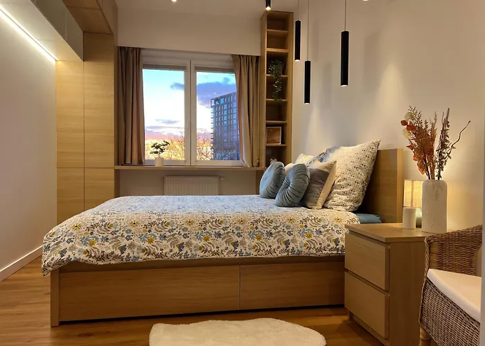 公寓 M4 Luxury In The Center - Klimatyzacja, Parking, Balkon, Atlas Arena, Wytwornia, Piotrkowska 罗兹